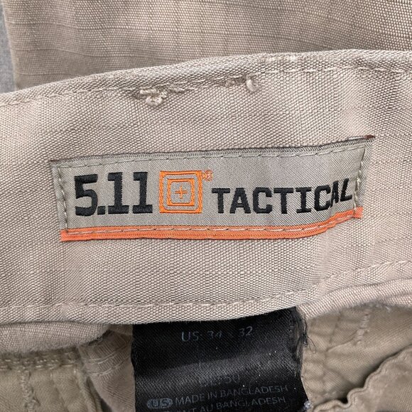 5.11+ Tactical Pants Men 34W x 32L Tan Ripstop Cargo Utility Work‎ Mid Rise - Picture 3 of 13